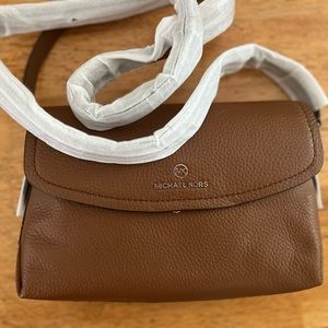 Michael Kors Brooklyn Small Leather Flap Crossbody